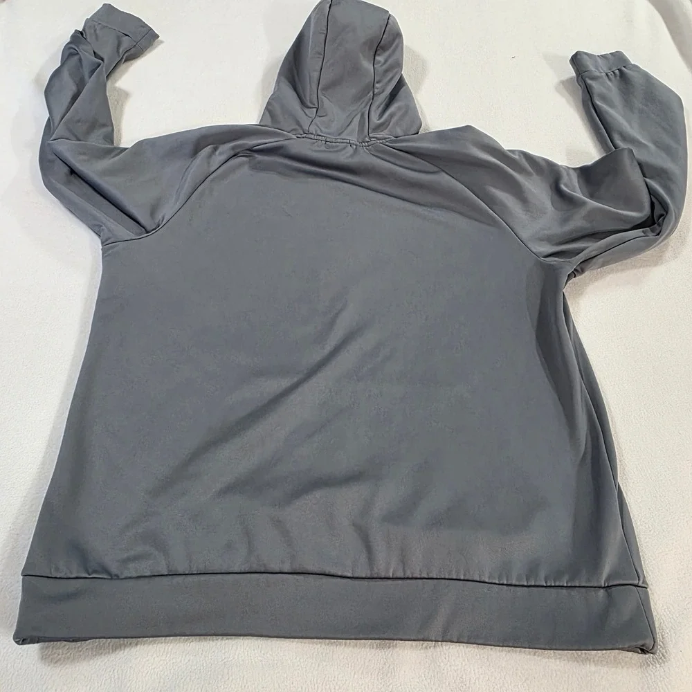 Nike Mens Dri-FIT Graphic Swoosh Hoodie Grey Pullover Size L Outdoor Basketball‎